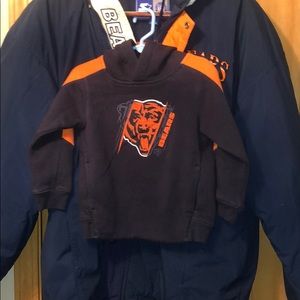 NFL Kids Black and Orange Chicago Bears Hoodie Sweatshirt